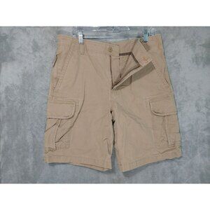 LL Bean Shorts Mens 34 x 12 Beige Cargo Allagash Natural Fit Canvas Ripstop